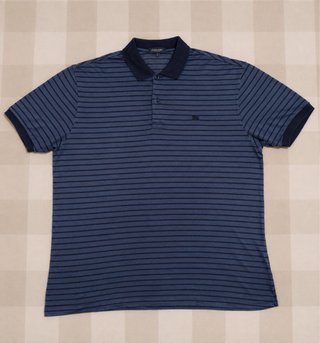 Polo Burberry Rayas Azul Talla L