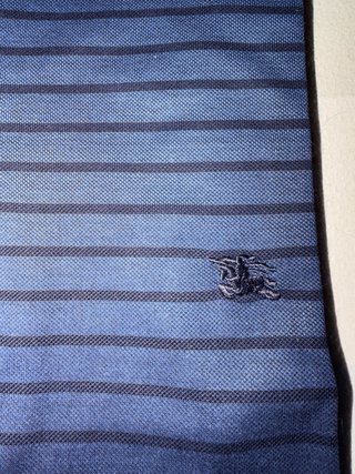 Polo Burberry Rayas Azul Talla L