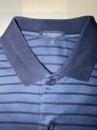 Polo Burberry Rayas Azul Talla L