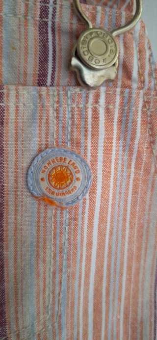 Salopette corta Obaïbi righe 23 mesi unisex