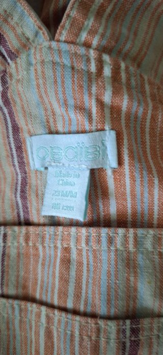 Salopette corta Obaïbi righe 23 mesi unisex