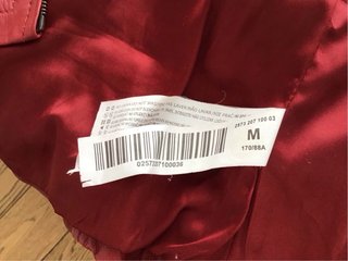 Chaqueta cuero burdeos