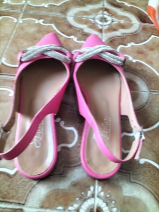 Scarpe donna rosa con strass