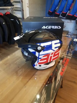 Casco Acerbis Jet Aria Azul/Rojo Talla M