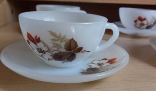 Juego 4 Tazas Vintage Diseño Floral