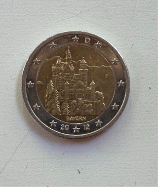Moneda 2€ Baviera Alemania 2012