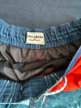 Bañador Billabong Rayas Naranja y Verde