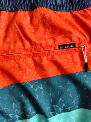 Bañador Billabong Rayas Naranja y Verde