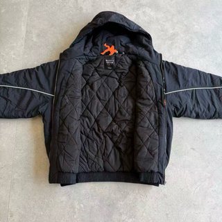 Chaqueta Marty Supreme Negra con Estrellas Naranja