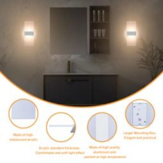 2 Apliques LED Acrílico Luz Cálida 3000K RESERVAR