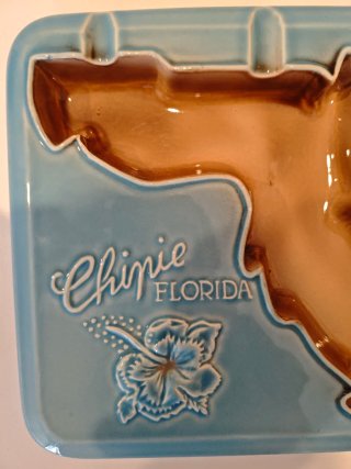 Cenicero Vintage Chipie Florida Cerámica Raro