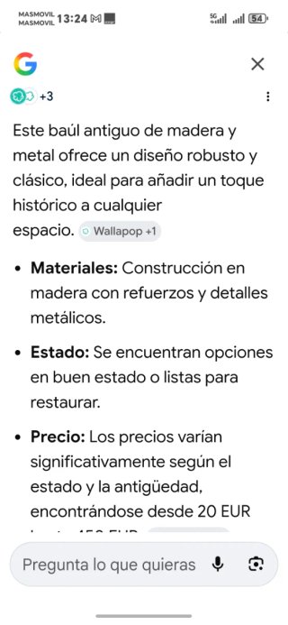 Baúl antiguo tapa curvada
