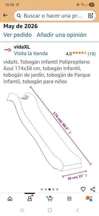 Tobogán Infantil Nuevo en Caja