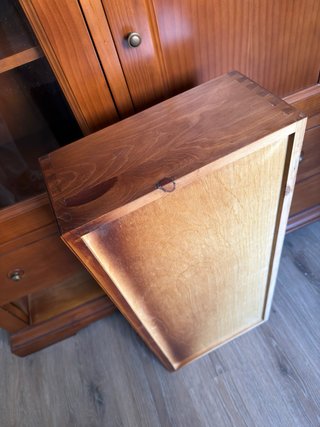 Vitrina de madera y cristal