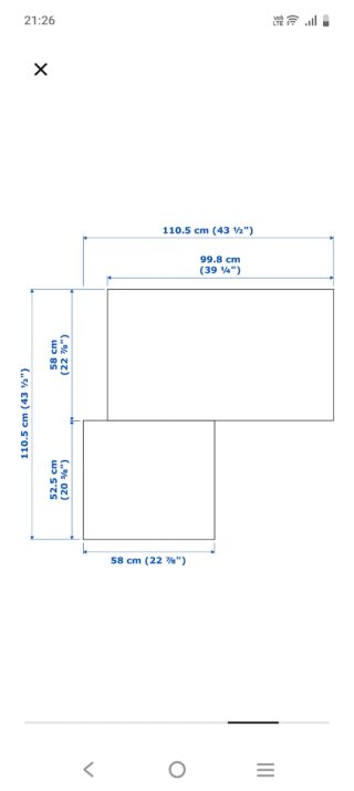 Armario Esquinero Blanco PAX 110x110x236