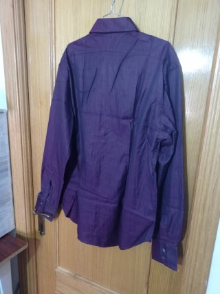 Camisa de vestir Zara hombre morada