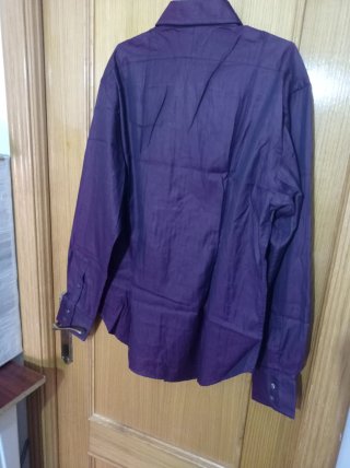 Camisa de vestir Zara hombre morada