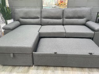 Sofá Cama Chaise Longue Gris