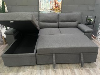 Sofá Cama Chaise Longue Gris