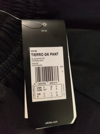 Pantalones Portero Adidas Tiero GK Negro