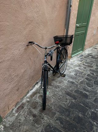 Bicicleta vintage con cesta