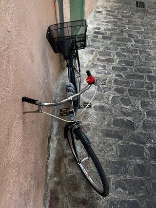 Bicicleta vintage con cesta