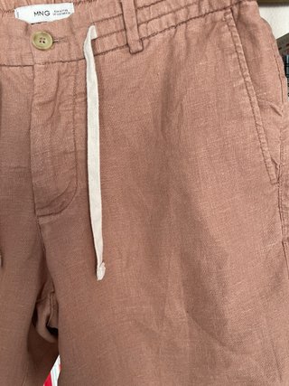 Pantalón corto 100 % lino Mango hombre Talla 42