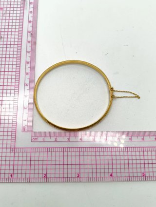 Pulsera caña fina tallada Oro 18k