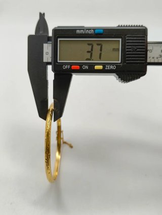 Pulsera caña fina tallada Oro 18k
