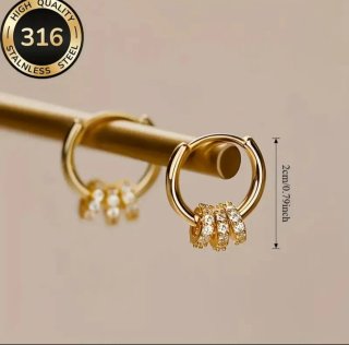 Pendientes Aro Acero Inoxidable 316L