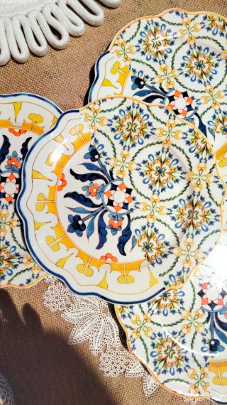 4 piatti antipasto Majolica