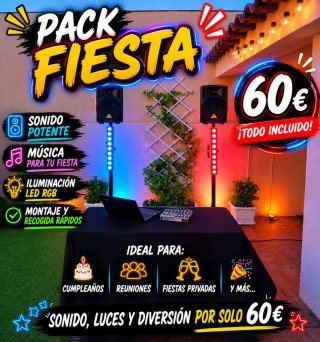 Pack fiesta 60€...