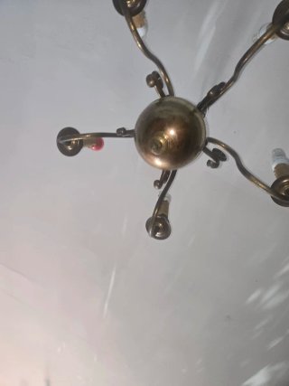Lámpara araña antigua bronce