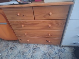 REGALO muebles Cómoda y Mesitas de Noche de Madera