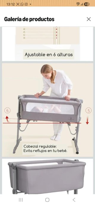 Minicuna colecho gris