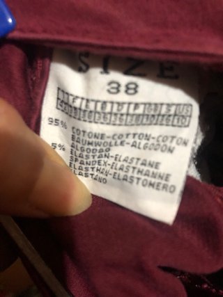 Pantalón vestir granate talla 38 nuevo