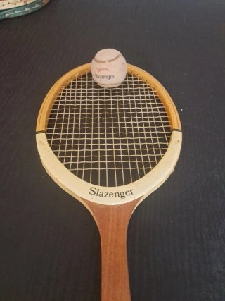 Raqueta Tenis Slazenger Vintage + Pelota