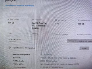 PC Dell Vostro i5 8GB RAM Tarjeta gráfica 2GB