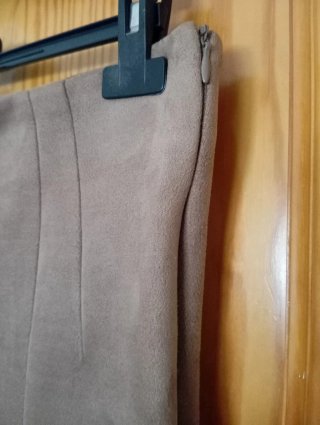 Pantalones efecto ante Zara marrones
