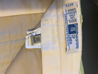 Pantaloni Uomo Lino Righe Verdi