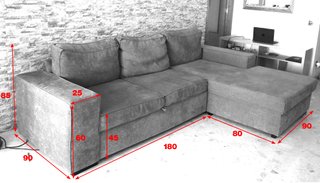 Sofá Chaise Longue 3 Plazas Marrón