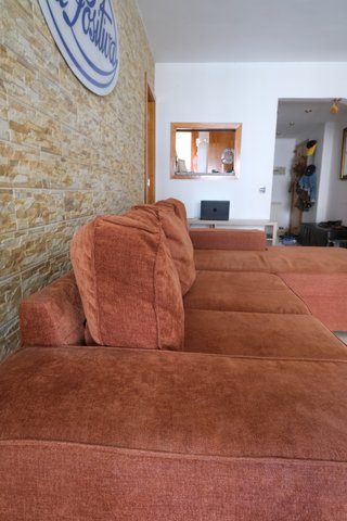 Sofá Chaise Longue 3 Plazas Marrón
