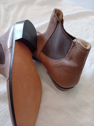 Botines de cuero marrones para mujer