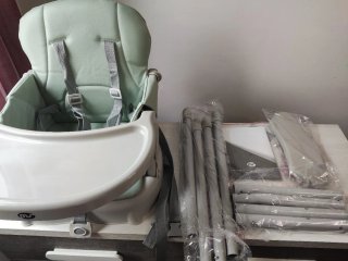 Trona infantil portátil color verde