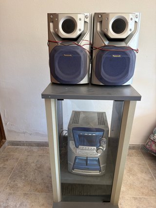 Minicadena Panasonic Plata y Azul
