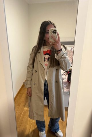Gabardina Beige Bershka