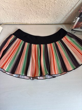 Falda plisada multicolor talla única