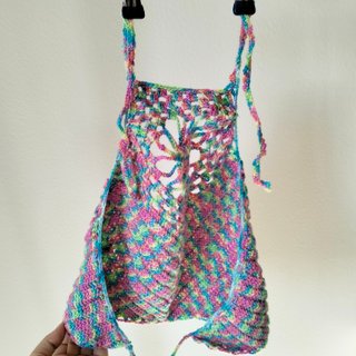 Top halter ganchillo multicolor