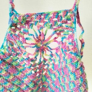 Top halter ganchillo multicolor