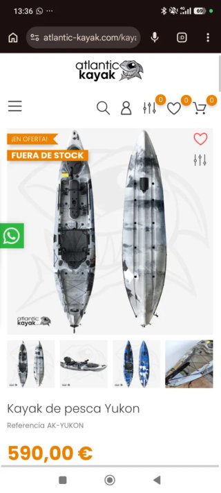 Kayak de pesca Yukon 3.80m Pedir fotos si os inter